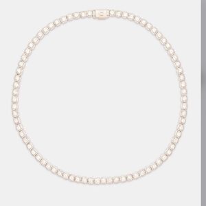 CERNUCCI 7MM CLUSTERED TENNIS CHAIN - WHITE GOLD 20” NWT IN PACKAGING